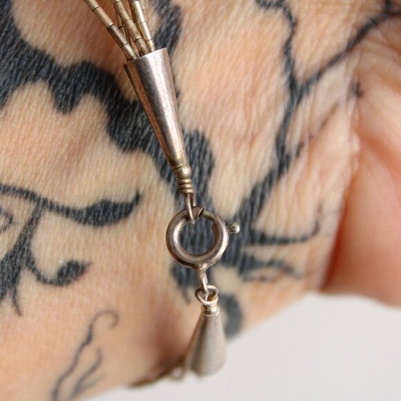 Vintage 1980s 1990s Bracelet, Turquoise Bead and Sterling Silver Native American - Picture 5 of 8